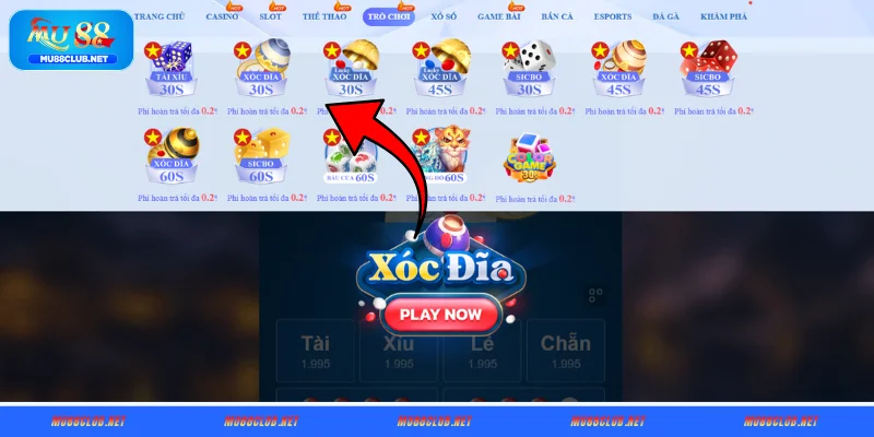 Quy luật tham gia và diễn biến ván đấu Xóc Đĩa MU88
