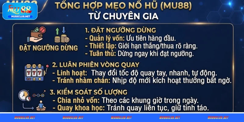Tìm hiểu mẹo chơi nổ hũ từ chuyên gia MU88