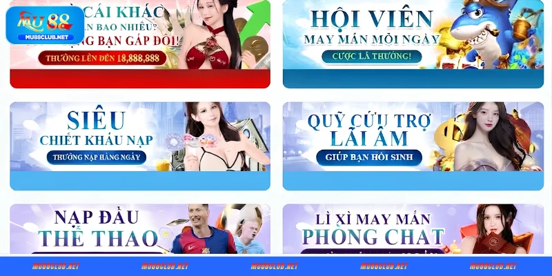 Tổng hợp khuyến mãi nạp đầu MU88 cho Newbie